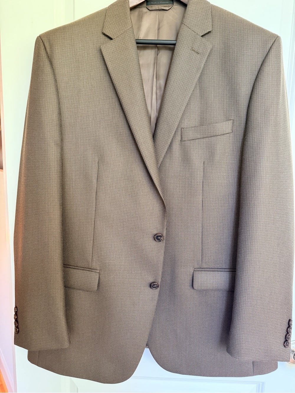 Lauren Ralph Lauren Light Brown Plaid Men’s Blazer Size 46L From Macy’s